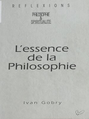 cover image of L'Essence de la philosophie
